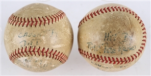 1947 World Series Game Used Baseballs (Lot of 2) Ebbets Field / Yankee Stadium