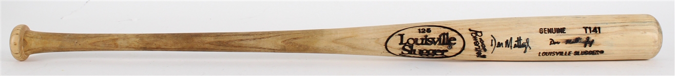 1986-89 Don Mattingly New York Yankees Louisville Slugger Professional Model / Promotional Signed Bat (JSA) MEARS LOA