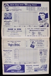 1948 & 1950 Milwaukee Brewers vs Indianapolis Borchert Field Scorecards (Lot of 2) 
