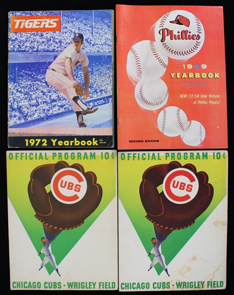 1950s-70s Baseball Programs & Yearbooks (Lot of 4)