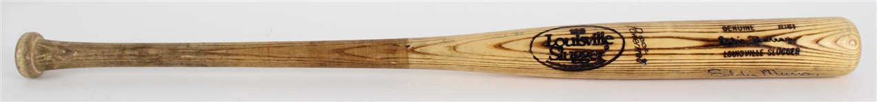 1985 Eddie Murray Baltimore Orioles Louisville Slugger Signed Game Used Bat (JSA) MEARS A7