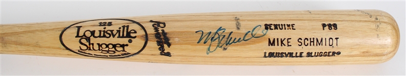 1986-89 Mike Schmidt Louisville Slugger Professional Model Signed Bat (JSA) MEARS LOA