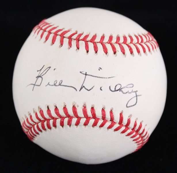 1984-94 Bill Dickey New York Yankees Signed OAL Brown Baseball (JSA) 