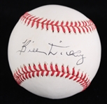 1984-94 Bill Dickey New York Yankees Signed OAL Brown Baseball (JSA) 
