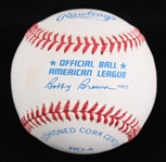 1984-94 Bill Dickey New York Yankees Signed OAL Brown Baseball (JSA) 