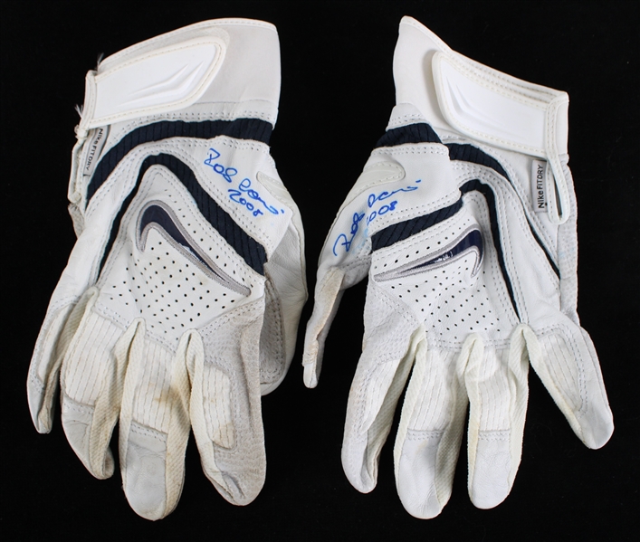 2008 Robinson Cano New York Yankees Signed Game Worn Batting Gloves (JSA) 