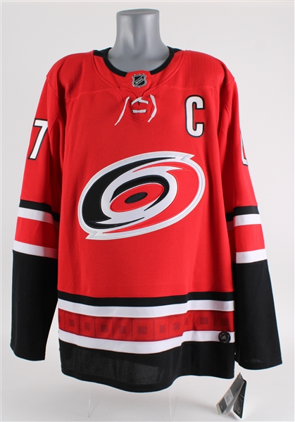 2010-18 Justin Faulk Carolina Hurricanes Signed Retail Jersey (JSA) 