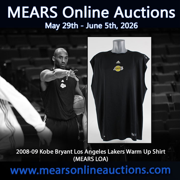 2008-09 Kobe Bryant Los Angeles Lakers Warm Up Shirt (MEARS LOA)