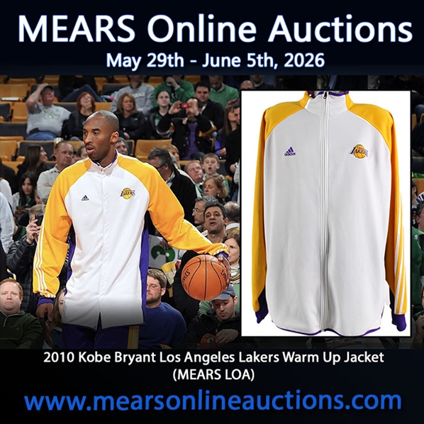 2010 Kobe Bryant Los Angeles Lakers Warm Up Jacket (MEARS LOA)