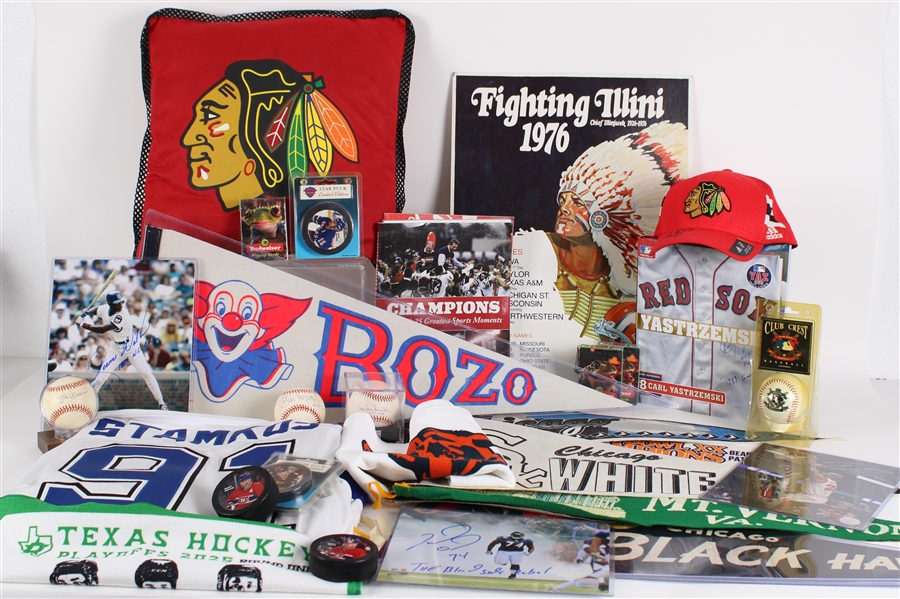 1970s-2020s Sports Memorabilia w/ Steven Stamkos Signed Jersey, Signed Baseballs & more (Lot of 30)(JSA)