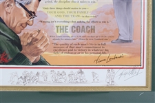 1913-70 Vince Lombardi Green Bay Packers Facsimile Signed 26x32 Framed Remark LE Print