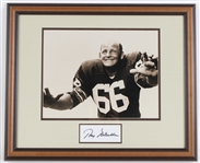 1958-72 Ray Nitschke Green Bay Packers Signed 19"x23" Framed Index Card & Photo (JSA) 
