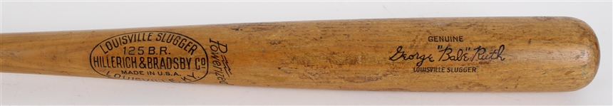 1930s Babe Ruth 125 B.R. Hillerich & Bradsby Louisville Slugger Store Model Bat (MEARS LOA