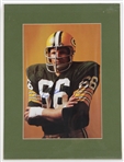1958-72 Ray Nitschke Green Bay Packers Signed 12"x16" Mat Print (JSA) 