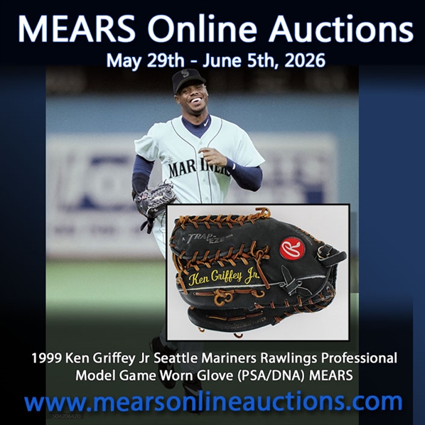 1999 Ken Griffey Jr Seattle Mariners Rawlings Professional Model Game Worn Glove (PSA/DNA-MEARS LOA) 