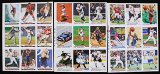 1990s Sports Illustrated Kids Uncut Sports Card Pages (Lot of 7)