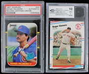 1987-88 Rafael Palmeiro & Roger Clemens Slabbed Cards (PSA/DNA Authentic & BCCG 10 Mint)