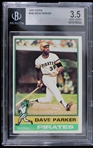 1976 Dave Parker Pittsburgh Pirates #185 Topps Slabbed Card (Beckett 3.5 VERY GOOD+) 