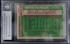 1976 Dave Parker Pittsburgh Pirates #185 Topps Slabbed Card (Beckett 3.5 VERY GOOD+) 