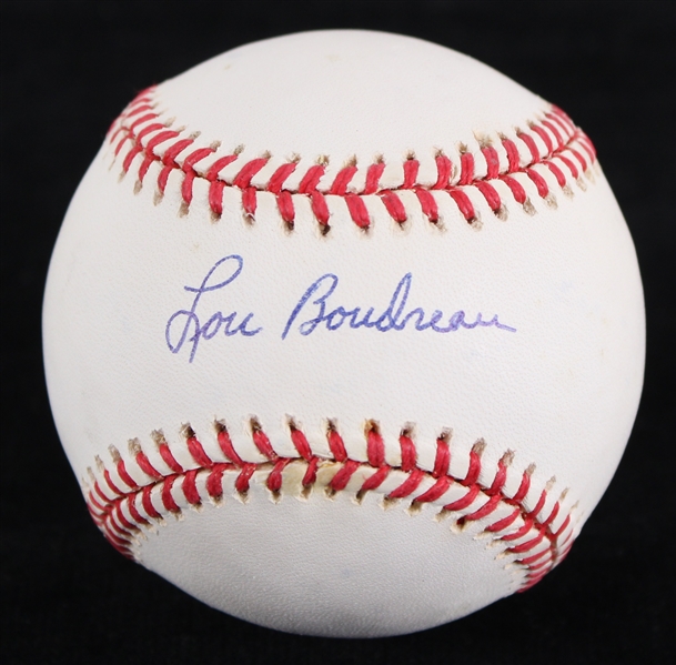 1994-99 Lou Boudreau Cleveland Indians Signed OAL Budig Baseball (JSA) 