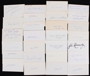 1930s-90s John Romonosky, George Susce Jr & more Baseball Signed Index Cards (Lot of 27)(JSA)