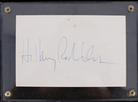1947-present Hilary Rodham Clinton Signed 3.5"x5.5" Card (JSA) 