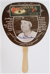 1980s Duke Snider Los Angeles Dodgers Signed 9"x13.5" Advertising Fan (JSA) 