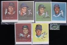 1969 Seattle Pilots 8"x10" Sportraits by John Wheeldon w/ Sicks Stadium Postcard (Lot of 7)