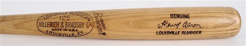 1973-75 Hank Aaron Professional Model Game Used Louisville Slugger Signed Bat (MEARS A9 / PSA/DNA & Beckett)