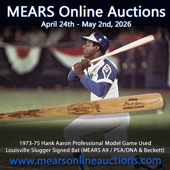 1973-75 Hank Aaron Professional Model Game Used Louisville Slugger Signed Bat (MEARS A9 / PSA/DNA & Beckett)