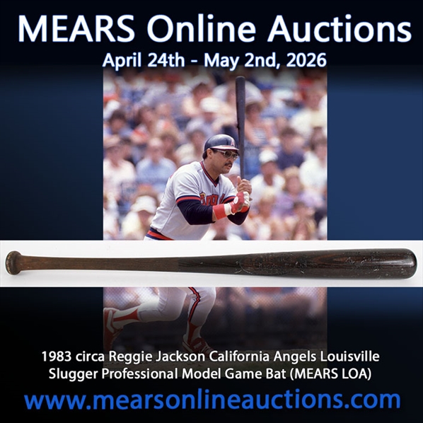 1983 circa Reggie Jackson California Angels Louisville Slugger Professional Model Game Bat (MEARS LOA) 