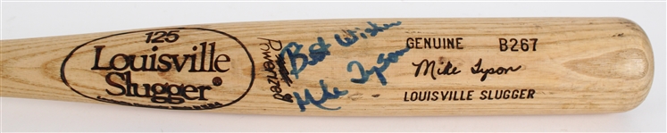 1980-83 Mike Tyson Chicago Cubs Louisville Slugger Professional Model Game Used Signed Bat (MEARS LOA)(JSA)