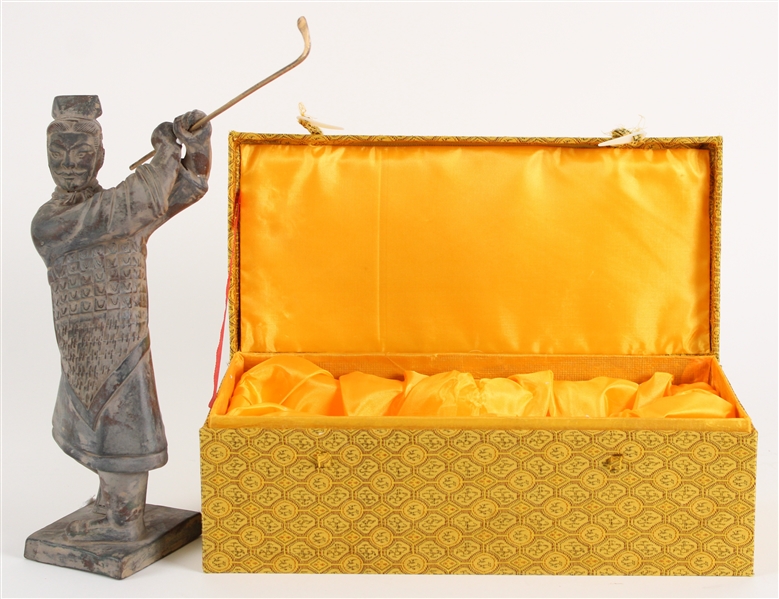 Souvenir Chinese Terracotta 11.5" Warrior w/ Case 