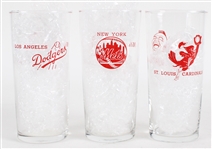 1960s Milwaukee Braves 6.5 Game Day Giveaway Glassware (Lot of 3)