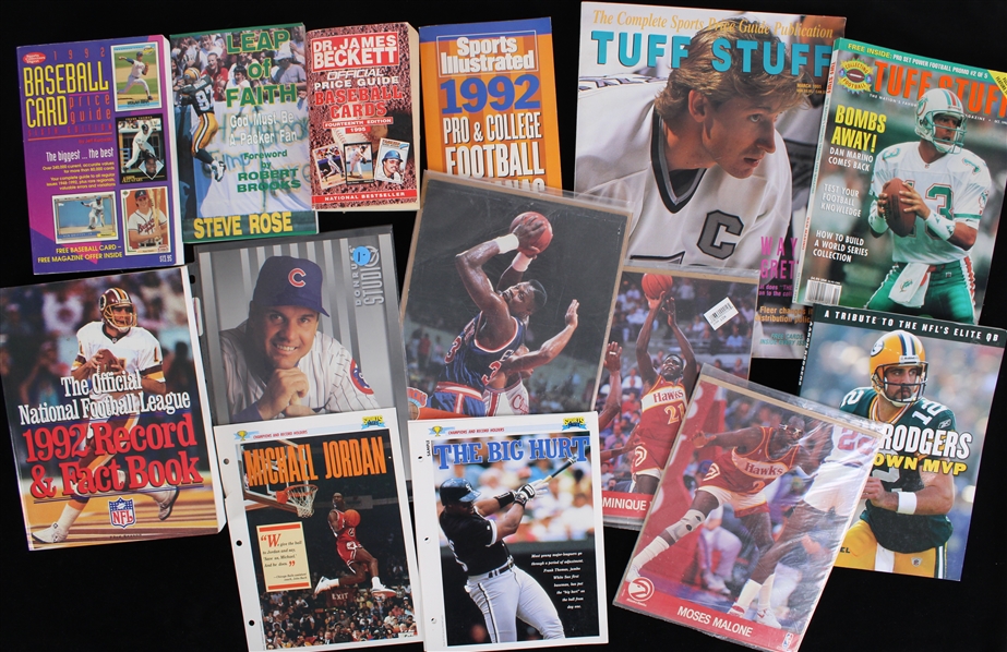 1960s-90s Baseball, Football, Hockey Magazines, Books & more (Lot of 30+)
