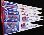 1987 New York Giants Super Bowl XXI Full Size Pennants (Lot of 11)