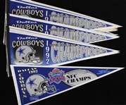 1992 Dallas Cowboys Super Bowl XXVII Full Size Pennants (Lot of 17)