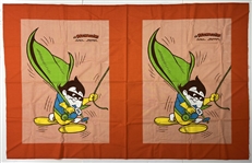 1983 Bob Kane Productions Egg Noggins Super Snooper 45"x70" Fabric Panel 