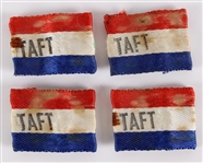 1909-13 William Taft 27th US President 3/4" Ribbons Missing Pins (Lot of 4)