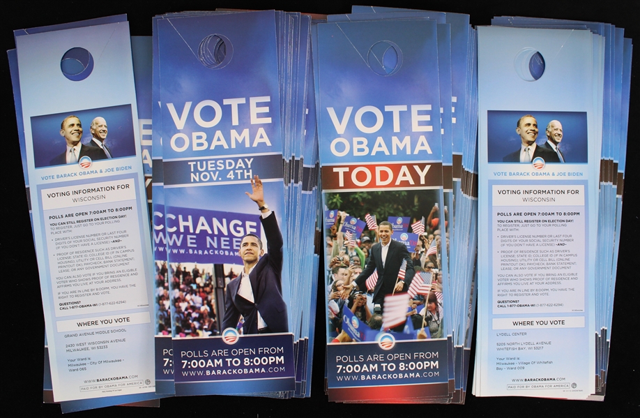 2008 Vote Obama 5.5"x18" Campaign Signs (Lot of 60+)