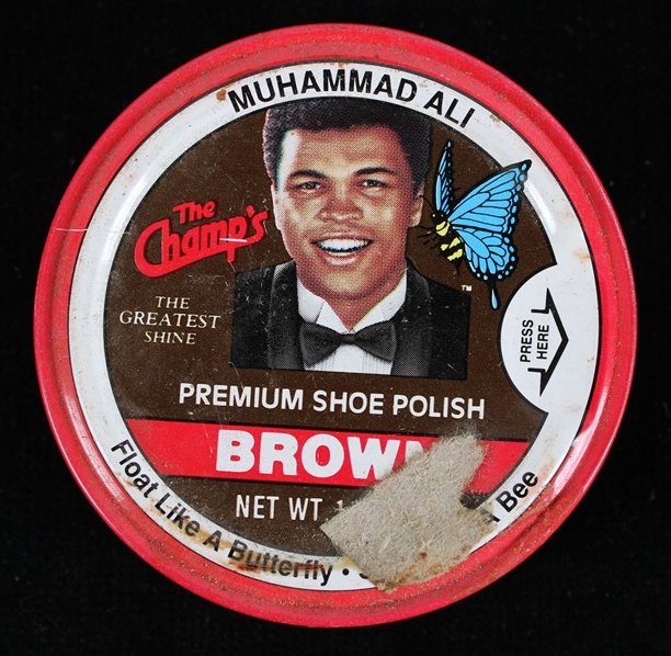 1980s Muhammad Ali The Champs Brown Shoe Polish