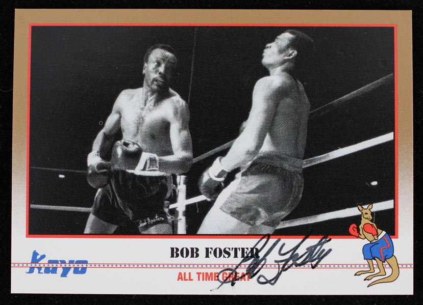 1991 Bob Foster All Time Great Signed Kayo Card (JSA)