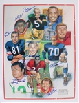 1991 Paul Hornung, Willie Wood & more Pro Legends 18"x24" Poster (JSA)