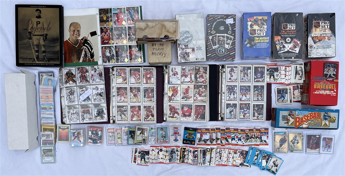 1980s-90s Baseball, Hockey Trading Card Collection (Lot of 1000+)