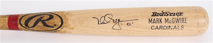 2000 Mark McGwire St Louis Cardinals Rawlings Professional Model Game Used Signed Bat (MEARS A7 / PSA/DNA)