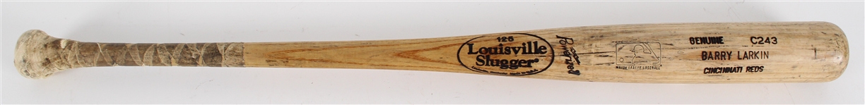2000-01 Barry Larkin Cincinnati Reds Louisville Slugger Professional Model Game Used Bat (MEARS A10) Juan Castro Collection