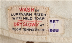 1958 Historic Inaugural Season/Style Babe Birrer Los Angeles Dodgers Flannel Game Worn Home (MEARS A9)