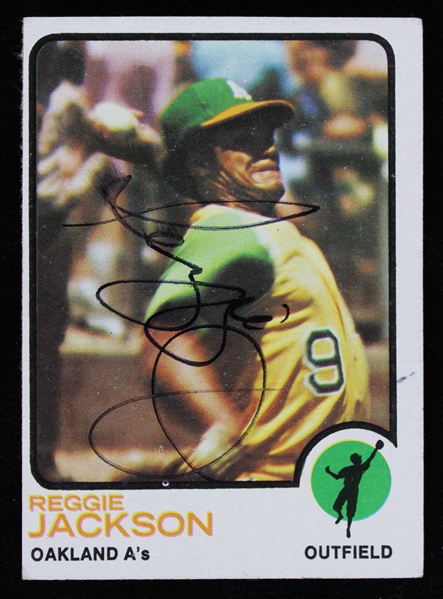 1973 Reggie Jackson Oakland As Signed Topps #255 Card (JSA) 