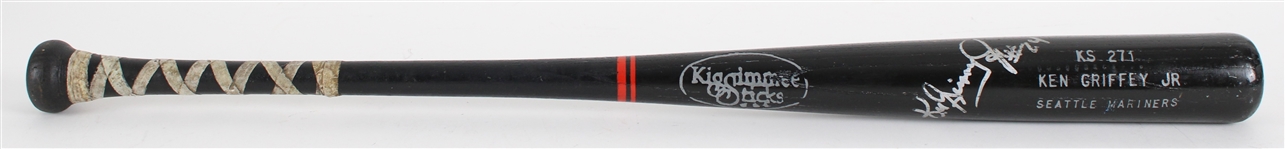 1990s Ken Griffey Jr Seattle Mariners Professional Model Game Used Kissimmee Sticks Signed Bat (MEARS A8 /JSA)