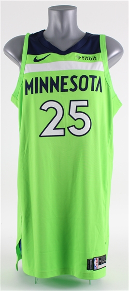 2018-19 Derrick Rose Minnesota Timberwolves Game Jersey (MEARS LOA)